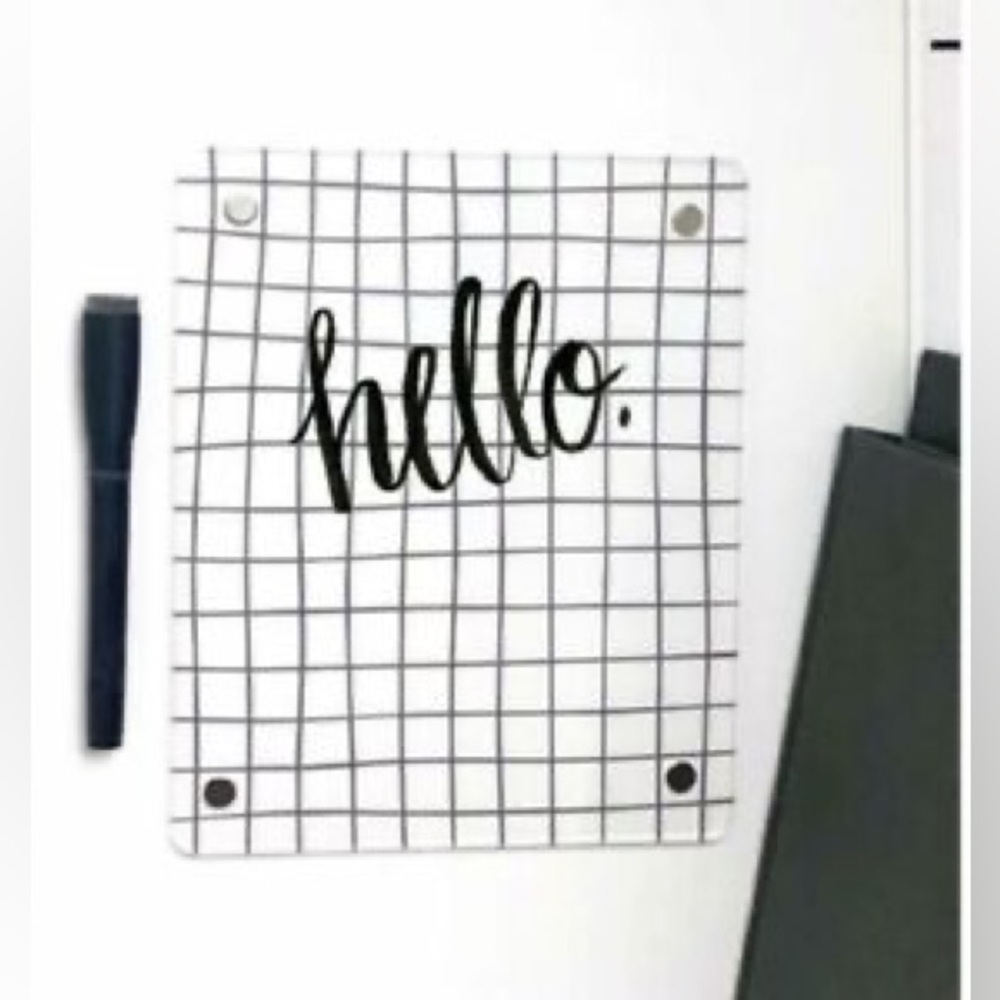 Magnetic Dry Erase Whiteboard Locker Marker Fridge Magnets Clear 7”X 8.5”